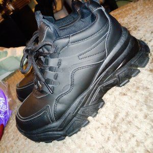 Minimalist Lace-Up Front Wedge Sneakers